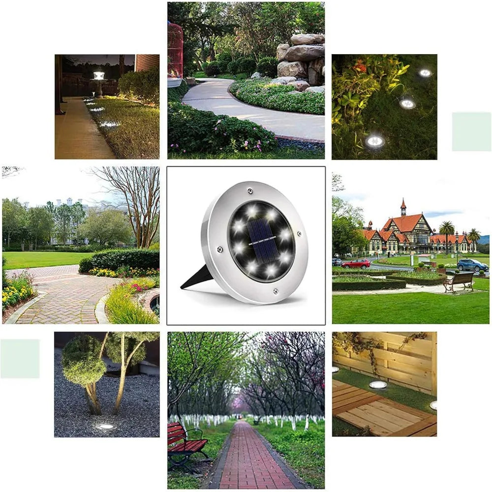 Solar Outdoor Lights 12 Pack Waterproof Garden Pathway Landscape Lighting