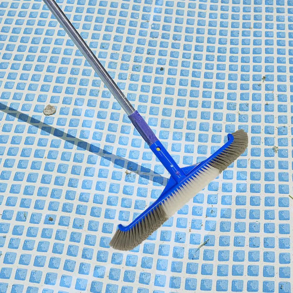 17 Inch Heavy Duty Pool Brush Head with Curved Ends for Effective Cleaning