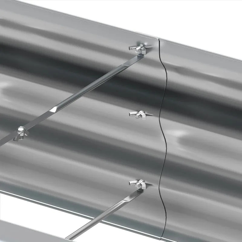 2pcs Galvanized Raised Garden Bed, Kit-Oval Metal Flower Box, Large Planter Vegetable Box