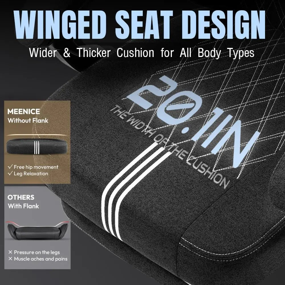 Big and Tall Gaming Chair with Pocket Spring Cushion Adjustable High Back 300LBS