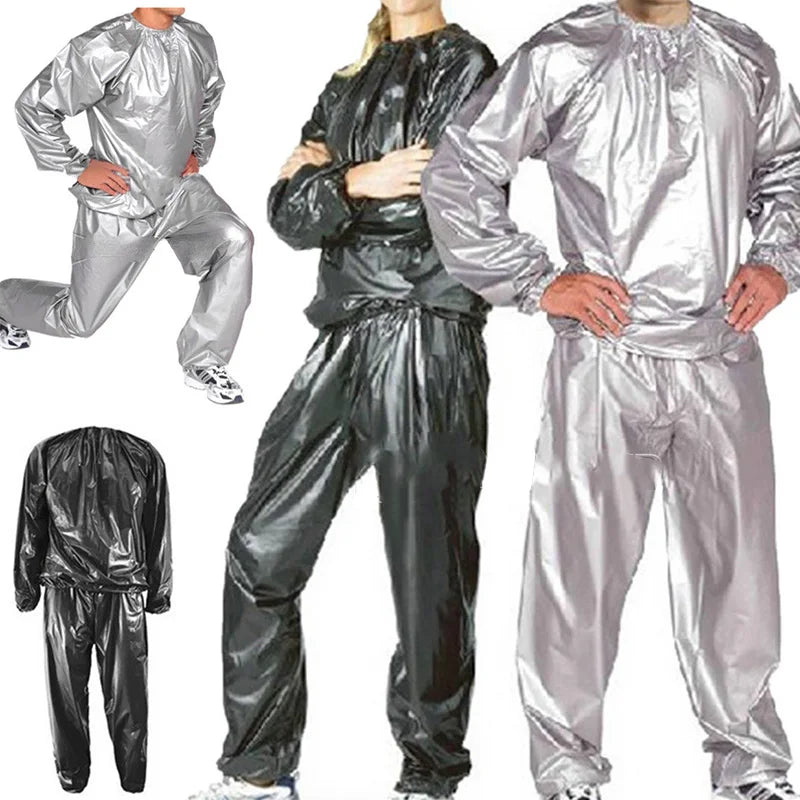 Sauna Top Pants Suit for Weight Loss Waterproof Windproof Sweat Tracksuit