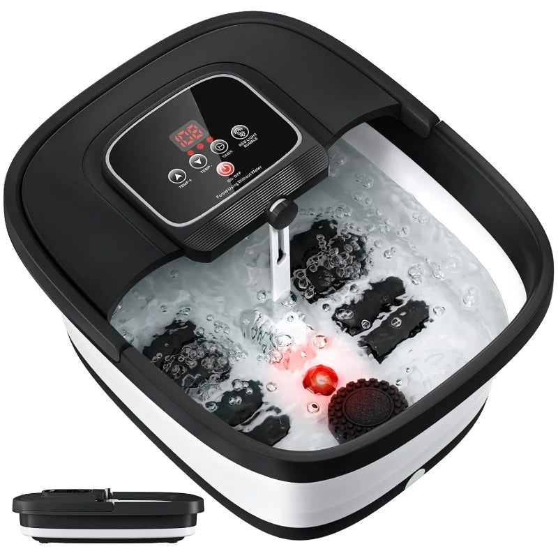 Collapsible Foot Spa with Heat and Bubble Massage for Relaxation and Comfort