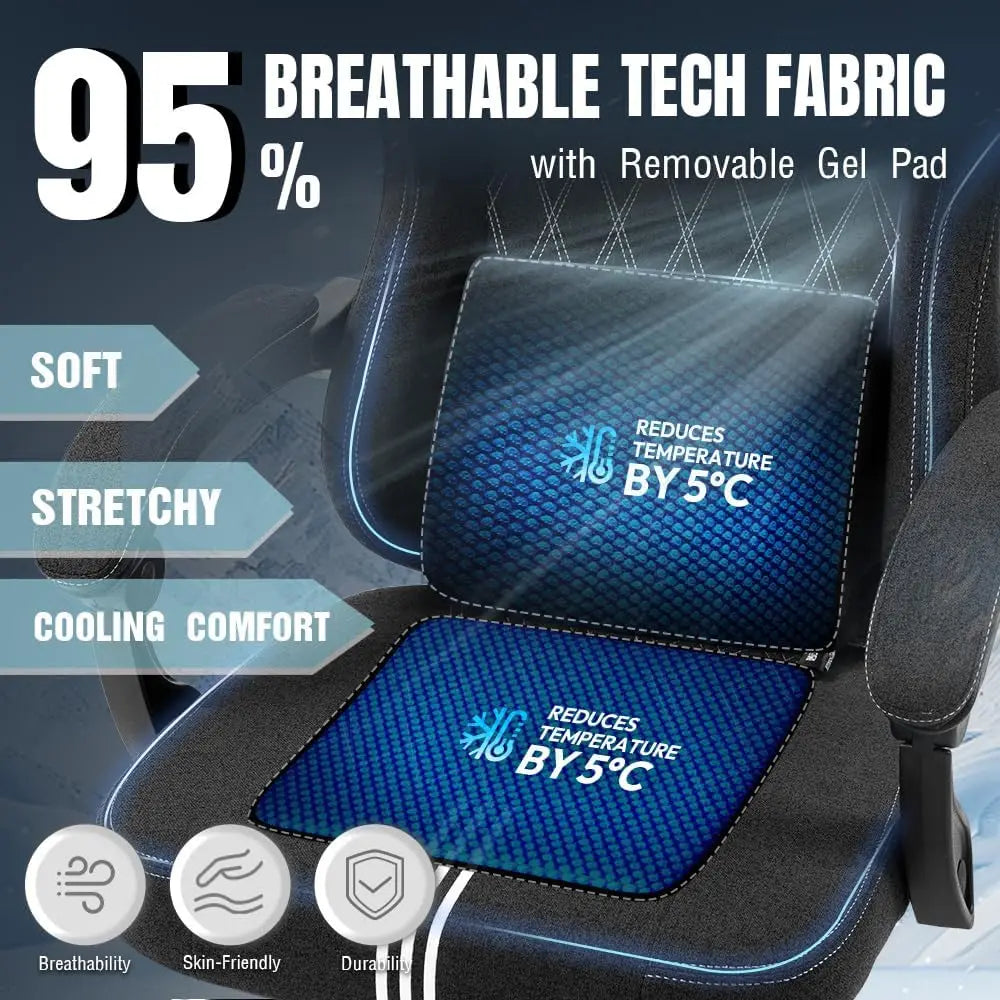 Big and Tall Gaming Chair with Pocket Spring Cushion Adjustable High Back 300LBS