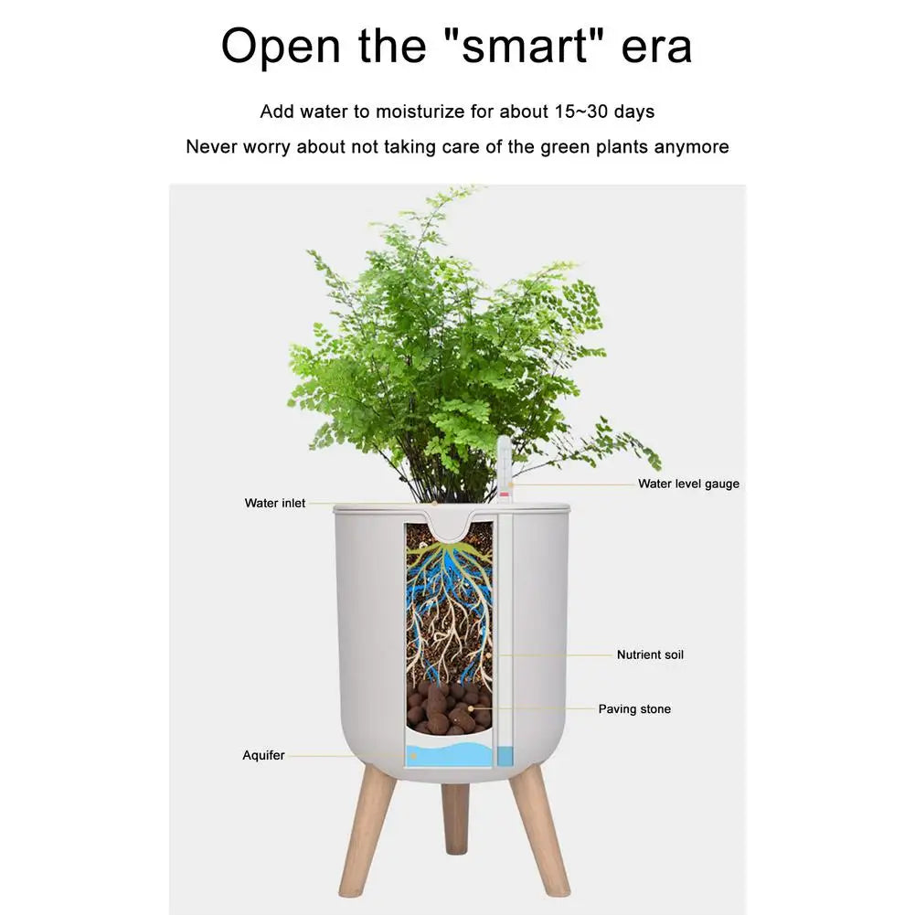 Automatic Self-Watering Flower Pot With Water Level For Home Indoor Outdoor Garden Flower Pot
