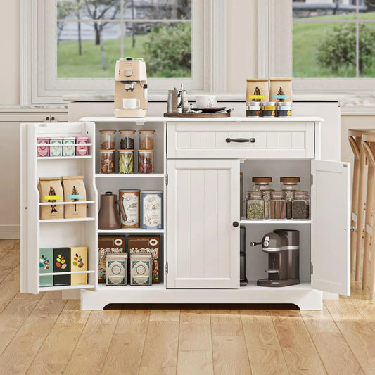 Kitchen Sideboard Buffet Cabinet Small Coffee Bar Cabinet with Drawer
