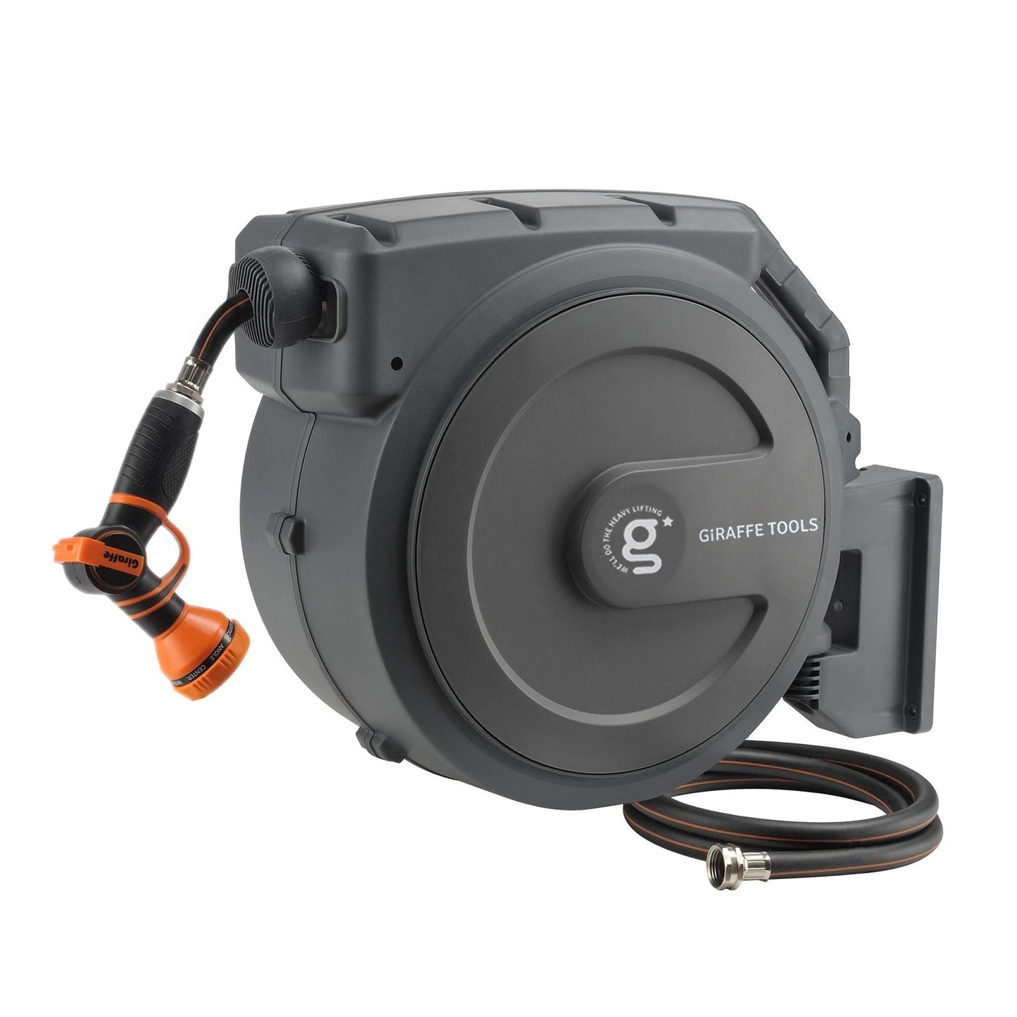 AW40 Retractable Hose Reel 5/8" x 90 ft Wall Mounted Garden Hose Reel Heavy Duty, Automatic Rewind