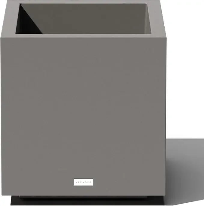 Large Cube Plastic Planter for Indoor and Outdoor Durable All-Weather Use
