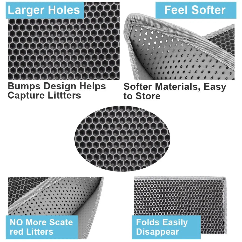 Cat Litter Mat Waterproof Urine Resistant Dirty Trap Washable Easy To Clean Toilet Dog Pet Cat Scratch Mat