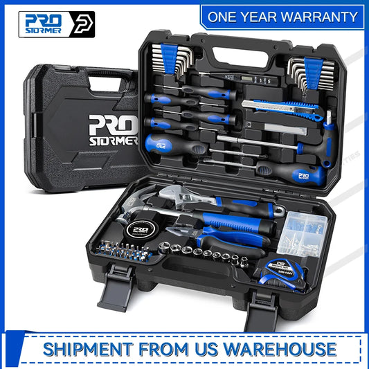 Prostormer 179 Piece Home Tool Kit Set With Portable Tool Box Essential Tools For Apartment Garage Office College Dorm