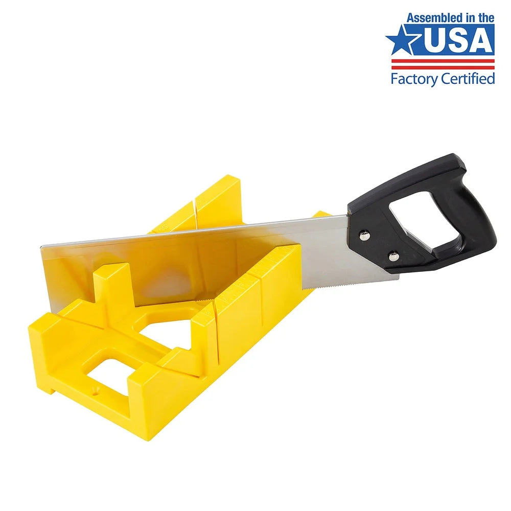 12 Inch Miter Box and 14 Inch Back Saw Set for Accurate Wood Cutting