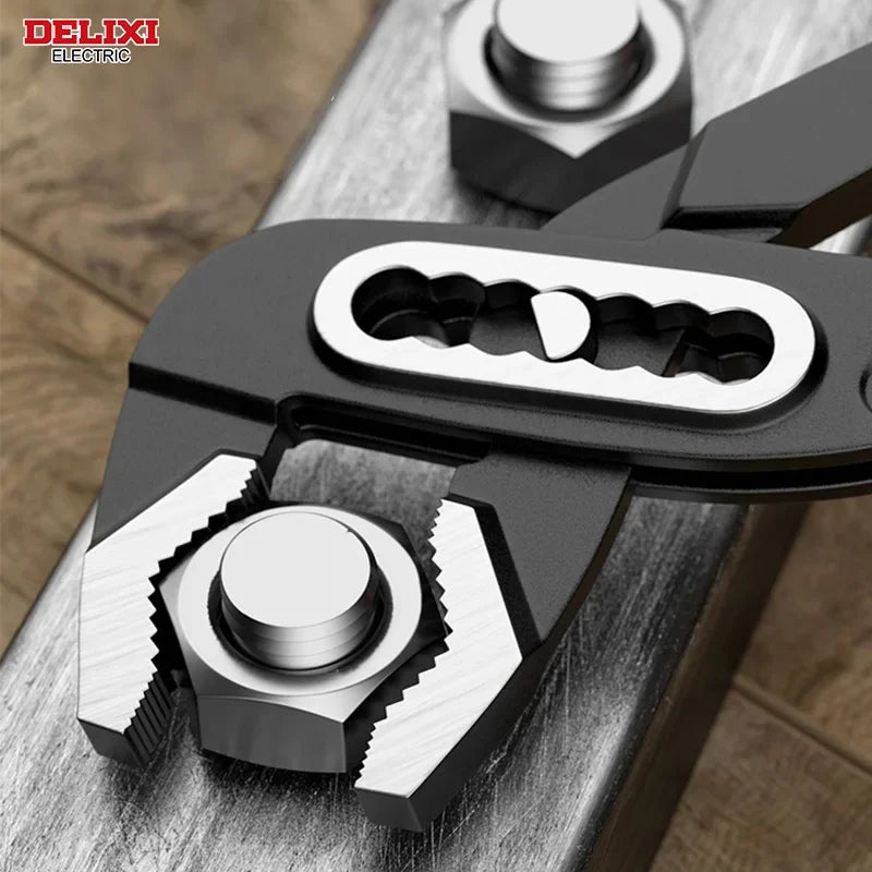 Delixi Electric 3 Piece Multifunctional Water Pump Pliers Universal Large Opening Water Pipe Pliers