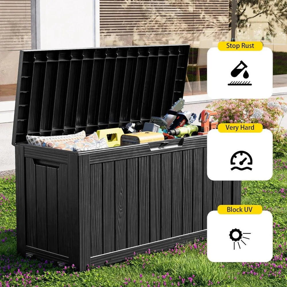 75 Gallon Mobile Waterproof Resin Deck Box With Lock