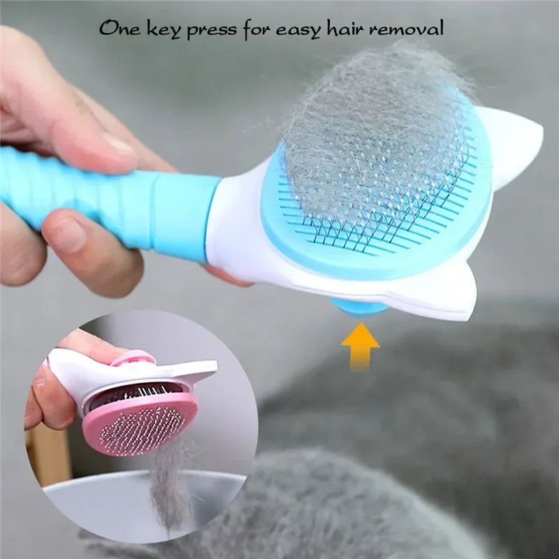 High Quality Self Cleaning Pet Comb Professional Grooming Brush for Dogs and Cats