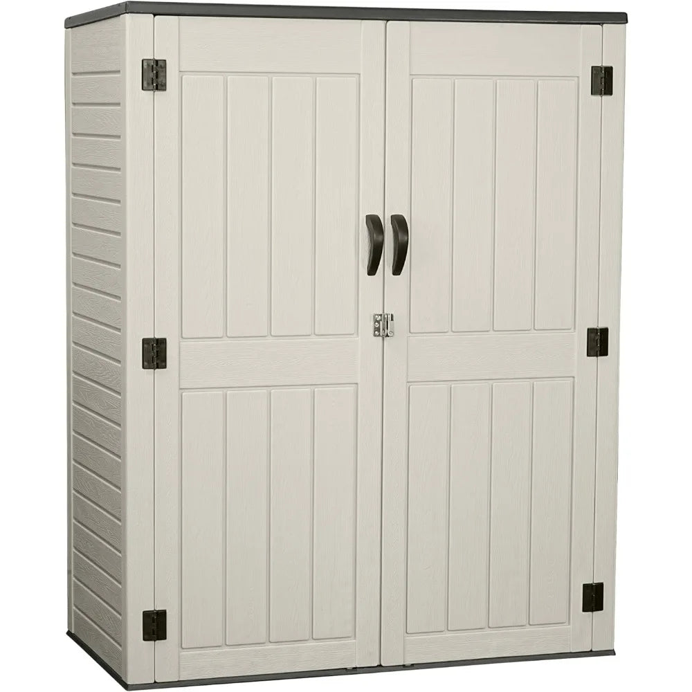 Vertical Resin Storage Shed Outdoor Waterproof Garden Tools