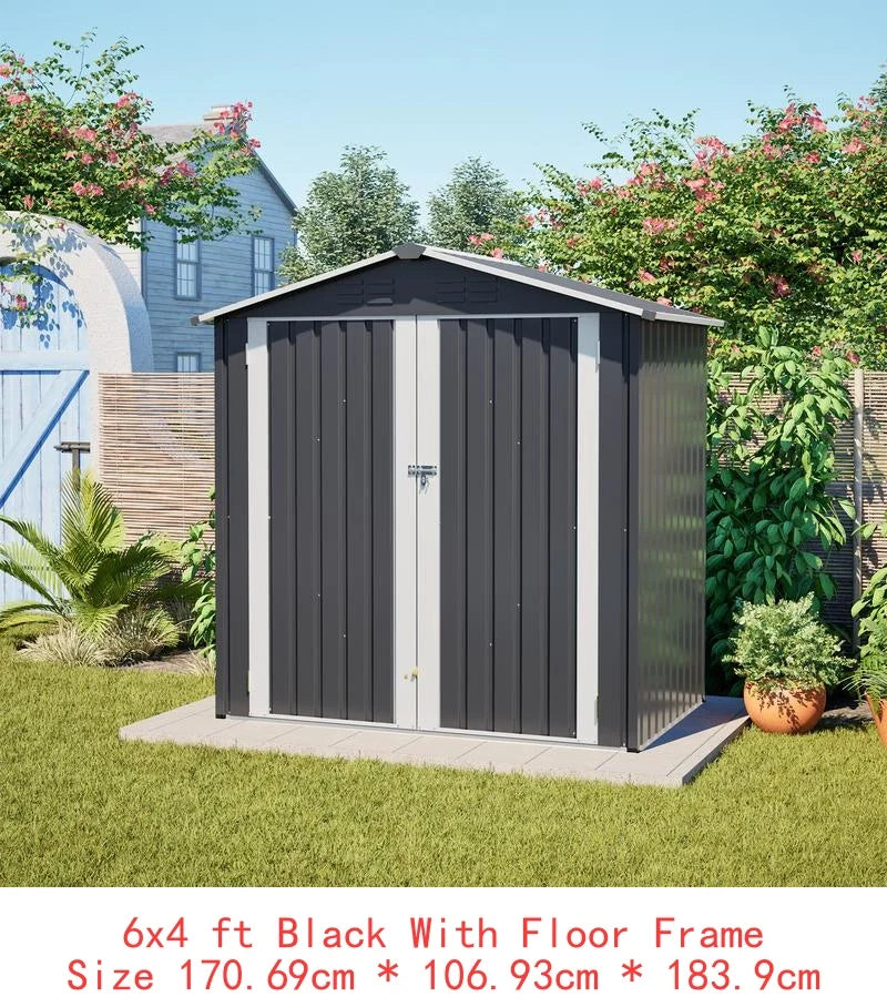 Outdoor Steel Storage Shed 10x8ft Lockable Weatherproof