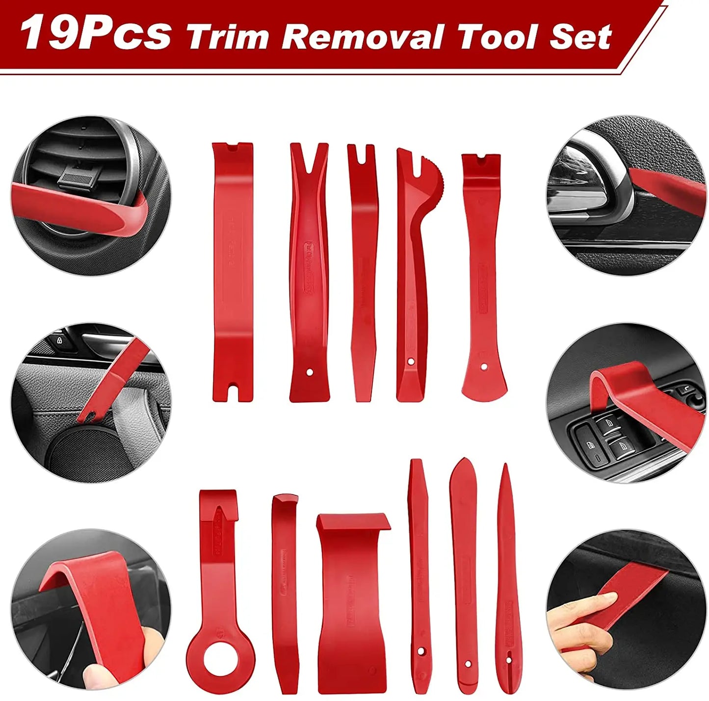 JOIGVFN 38Pcs Car Interior Trim Removal Tool Kit Plastic Panel Clip Puller Set Tools