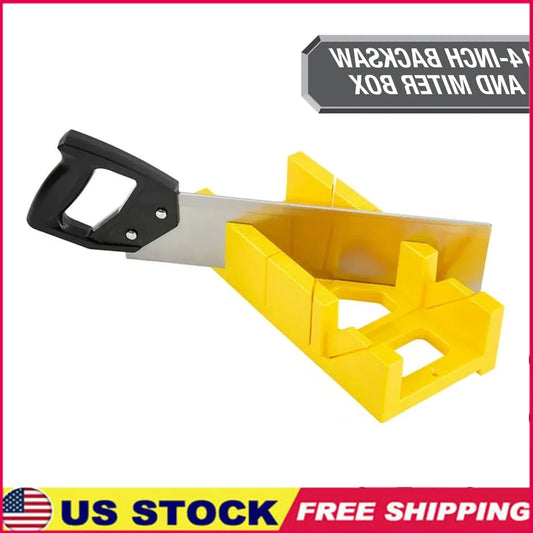 12 Inch Miter Box and 14 Inch Back Saw Set for Accurate Wood Cutting
