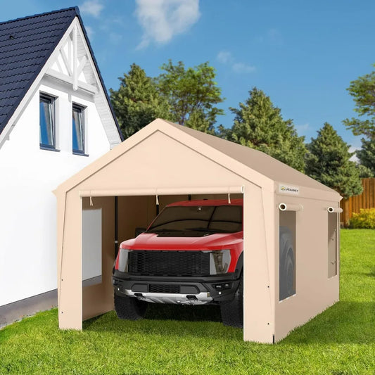 Carport 10'x20' Portable Garage with Removable Sidewalls, Heavy Duty