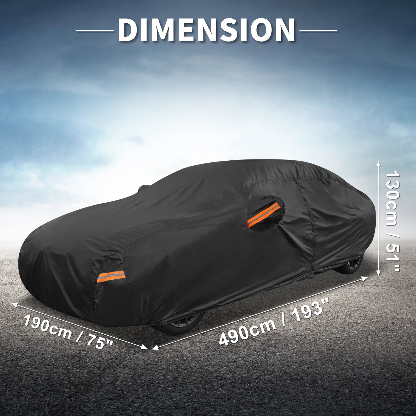 Car Cover for BMW 3 Series 2013-2025 Aluminum Film Outdoor Waterproof  with Driver Door Zipper