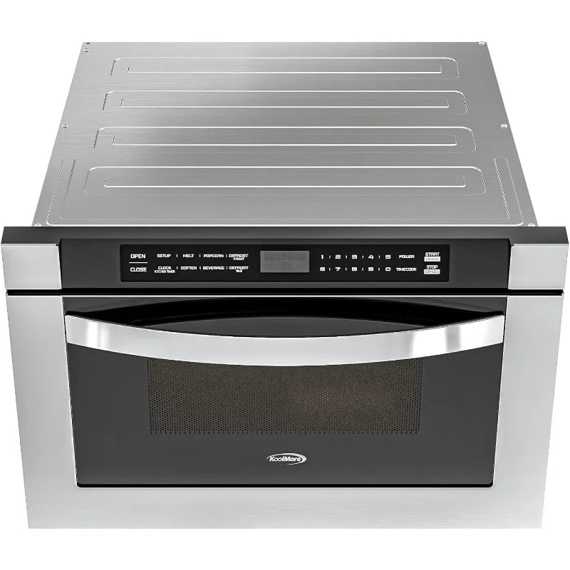 KM-MD-1SS 24 Inch S-Steel Microwave Drawer Capacity, 1000W, 10 Custom Cooking Levels, Memory