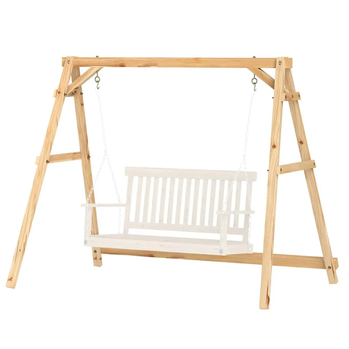 Durable Outdoor Swing Set for Garden Adjustable Patio Chair Family Fun Relaxation