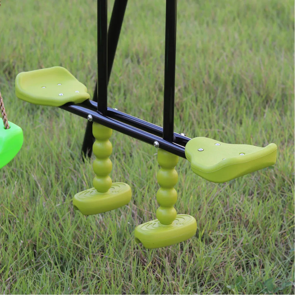 Swing Sets for Backyard 550 Pounds Swingset Outdoor for Kids Swing Set with Slide and Glider One Saucer Swing Chair