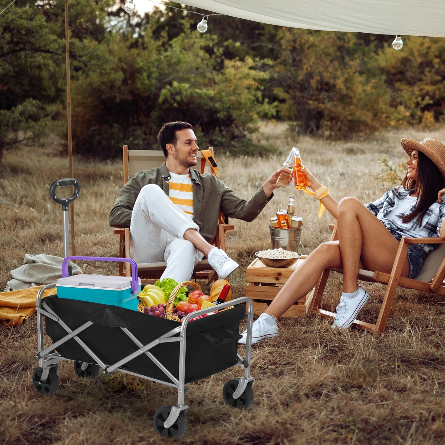Heavy Duty Large Capacity Folding Utility Wagon Cart