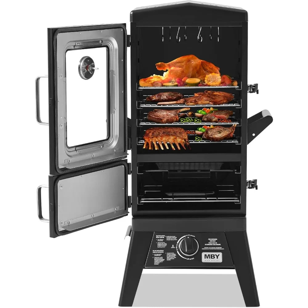 Heavy Duty Vertical Propane Smoker Grill With Cover