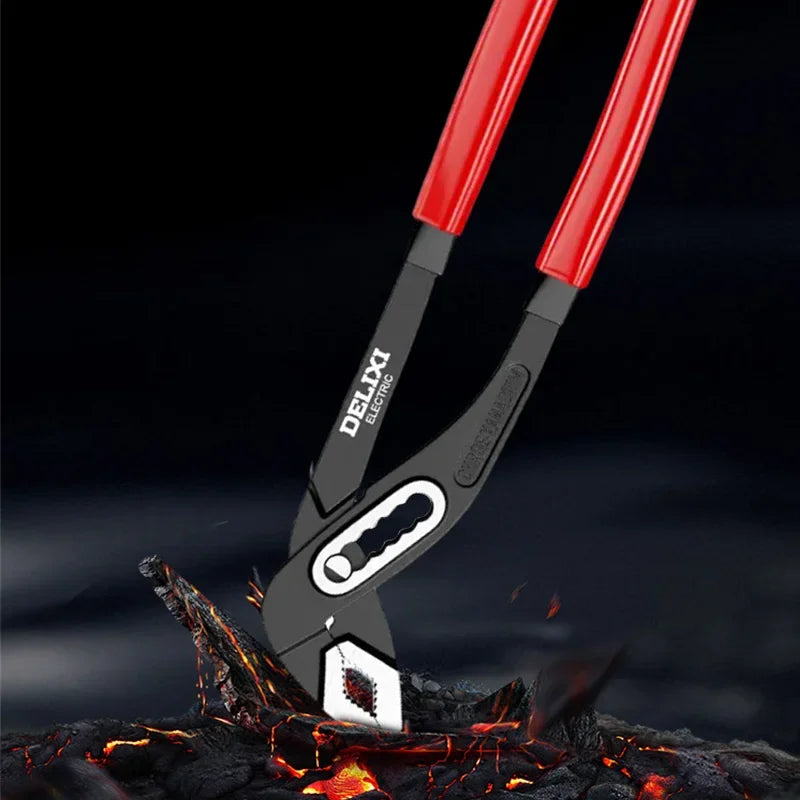 Delixi Electric 3 Piece Multifunctional Water Pump Pliers Universal Large Opening Water Pipe Pliers