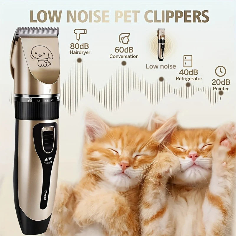 Pet Hair Trimmer Kit Electric Precision Clippers for Professional Grooming at Home Ideal for Dogs and Cats