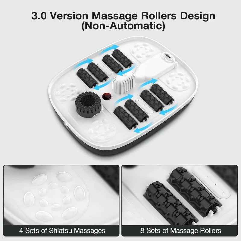 Collapsible Foot Spa with Heat and Bubble Massage for Relaxation and Comfort