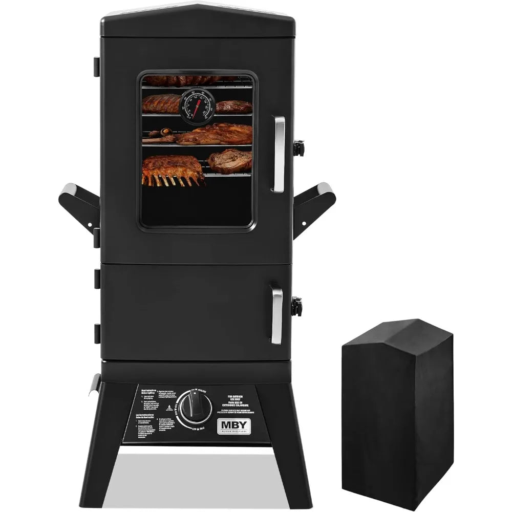 Heavy Duty Vertical Propane Smoker Grill With Cover