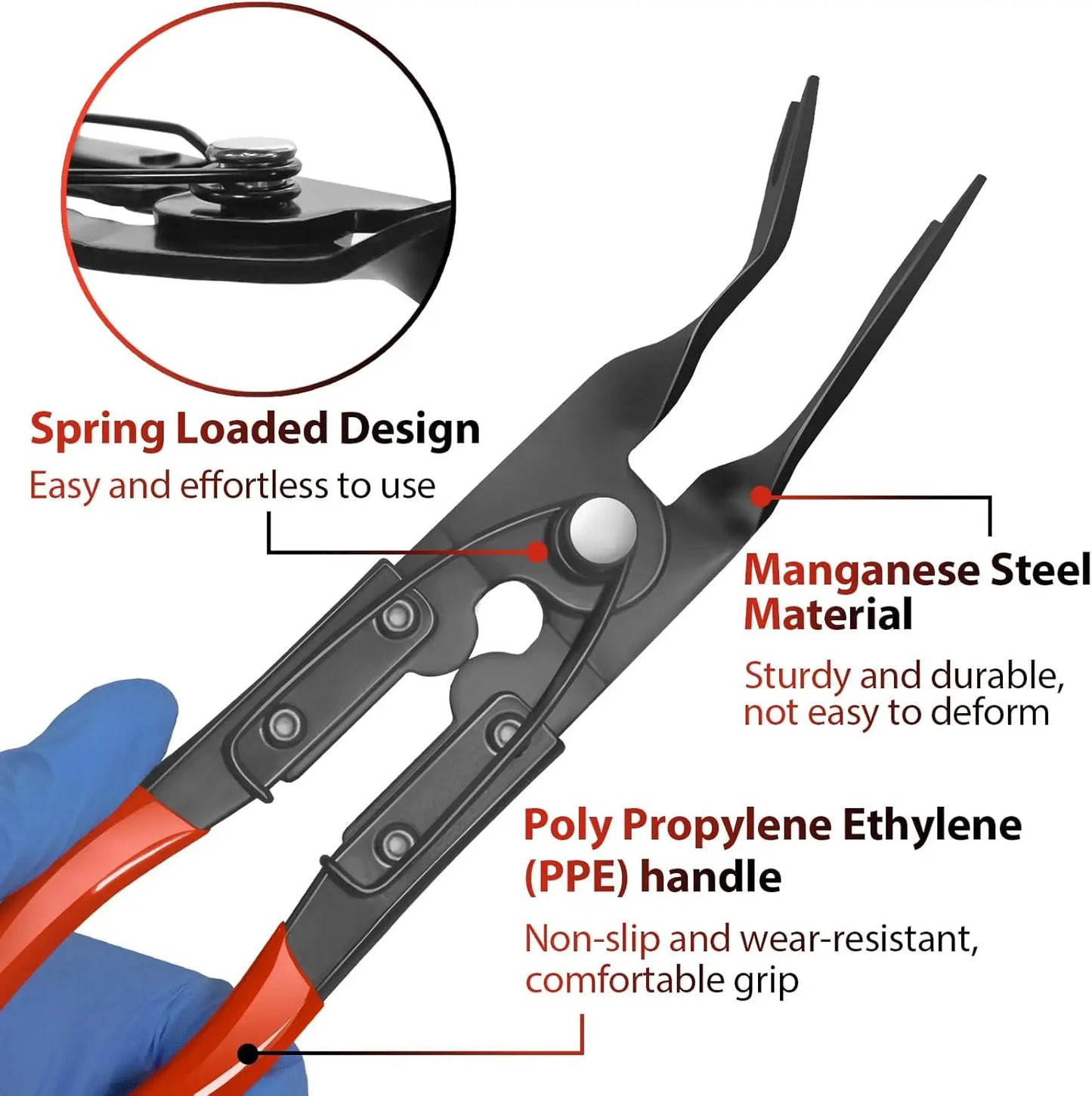 Auto Clip Pliers Set Car Trim Rivet Remover Tool Kit With Durable Pliers And Fastener Removers Carry Bag