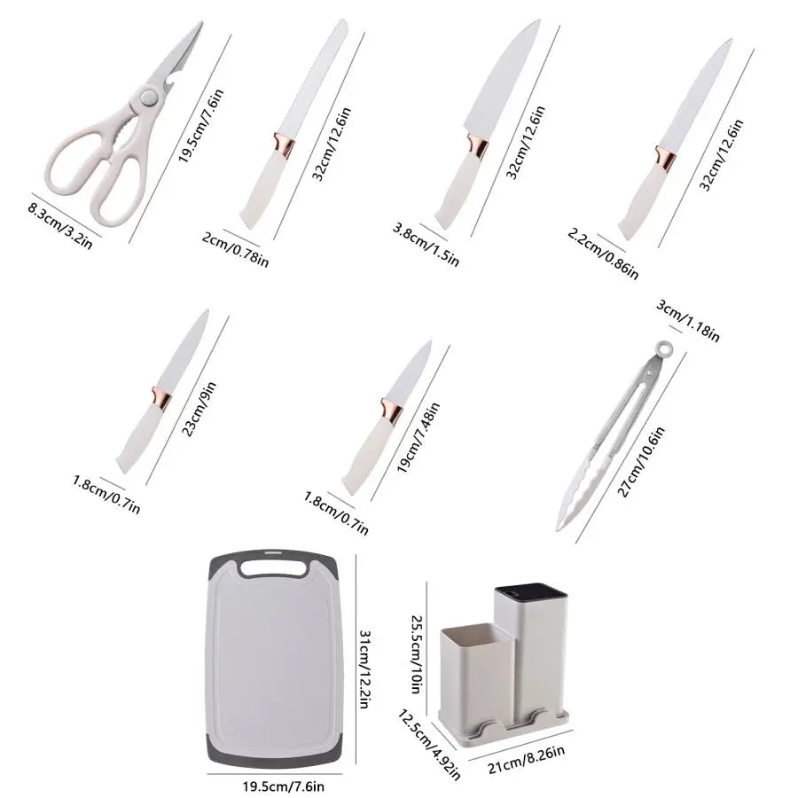 Food Grade Silicone Kitchenware Set 19 Pcs Spatula Knife