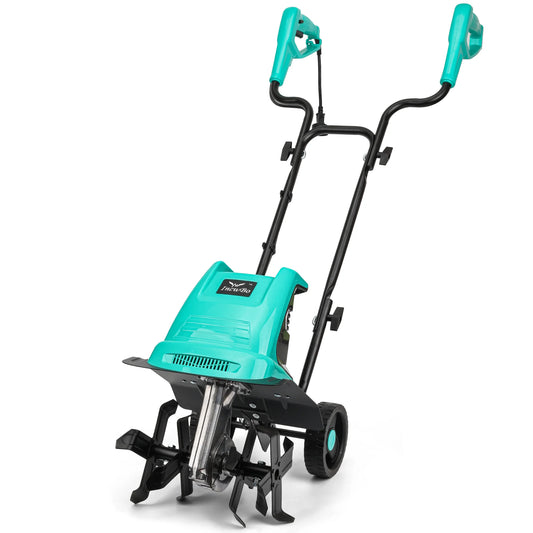 Electric Rototiller Garden Tiller 12 Inch Tilling Width 8-Inch Electric Tiller 10.5 Amp Tiller