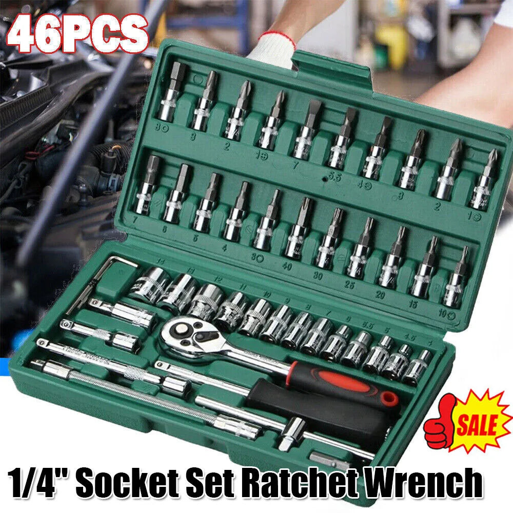 WinHolder 46-Piece Socket Set Ratchet Wrench Screwdriver Torx