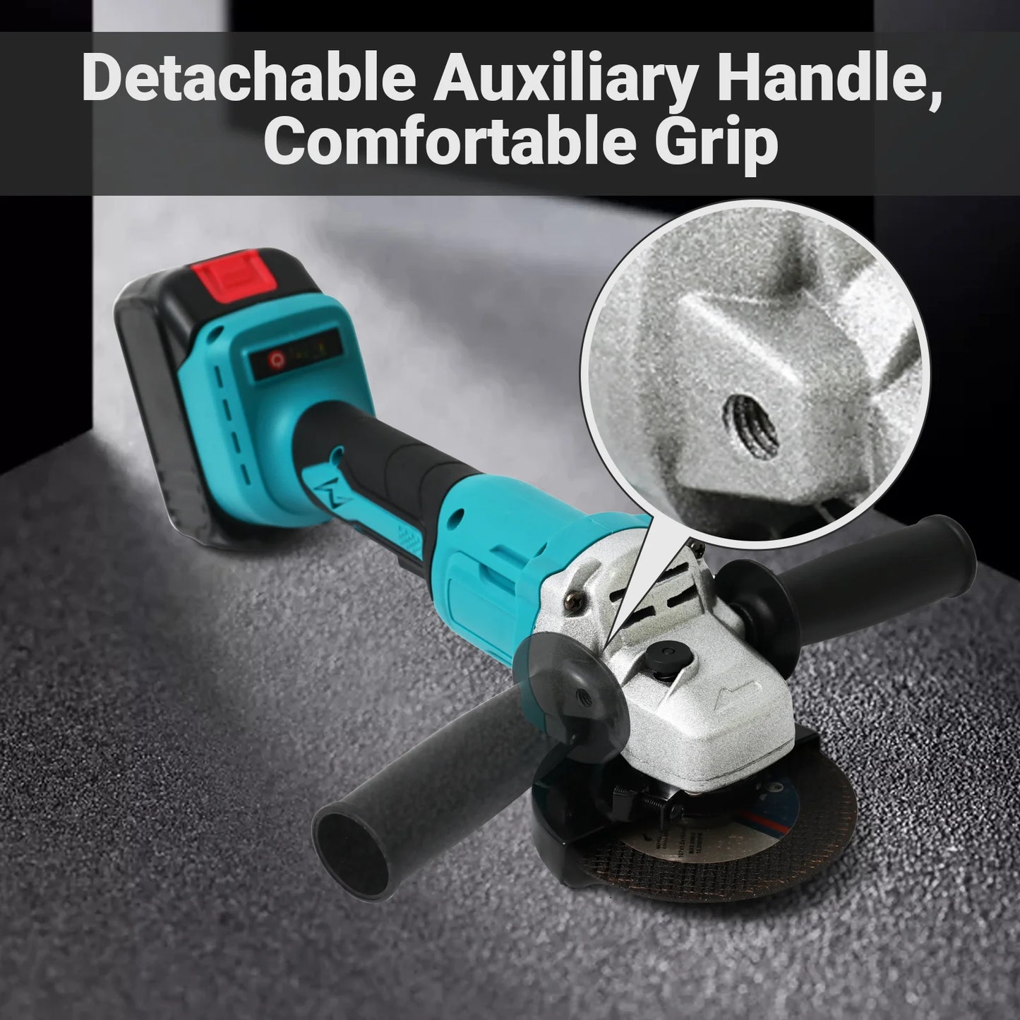 Cordless Angle Grinder Kit Brushless 21V 1300mAh Batteries