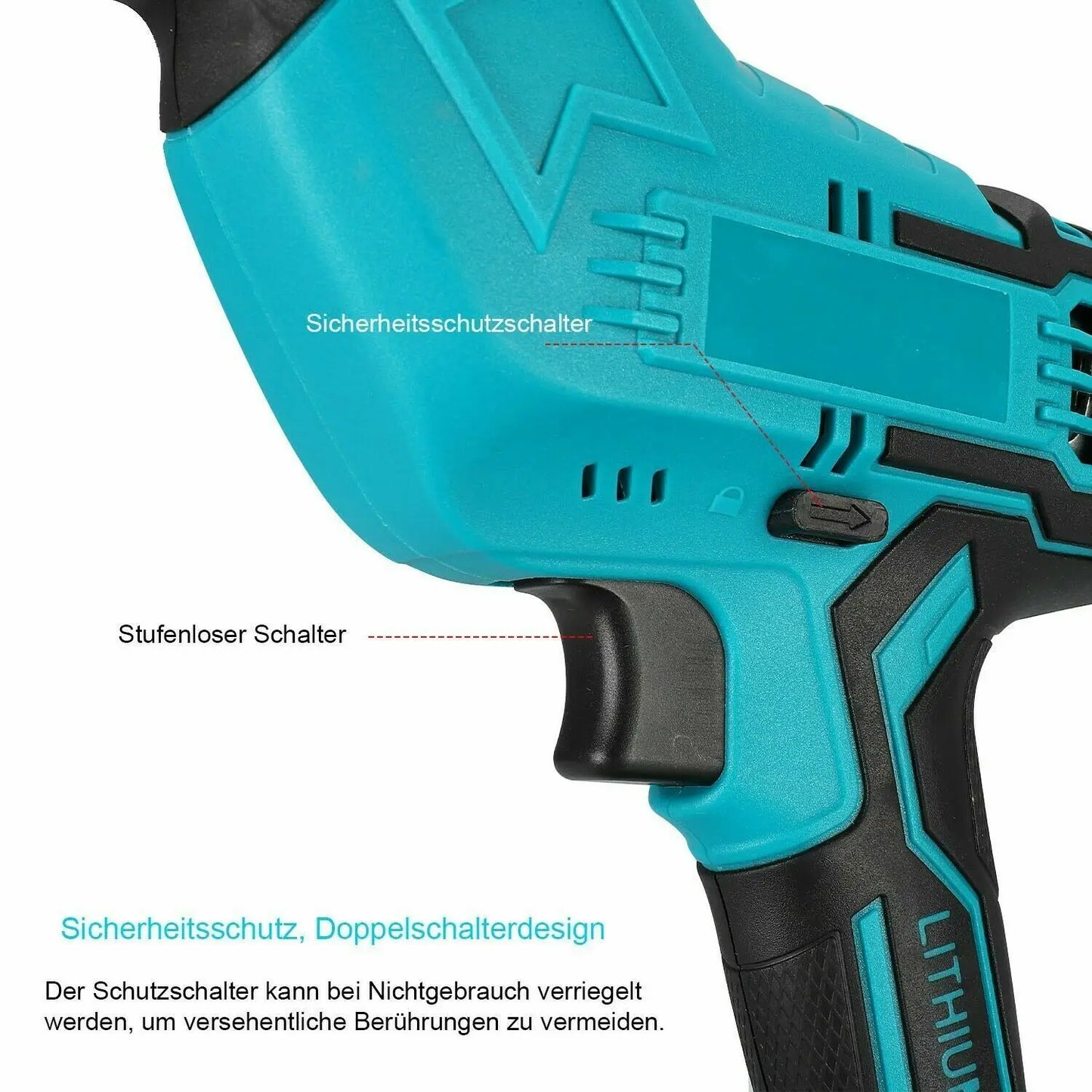 18V Cordless Reciprocating Saw Kit With 4 Blades For Metal