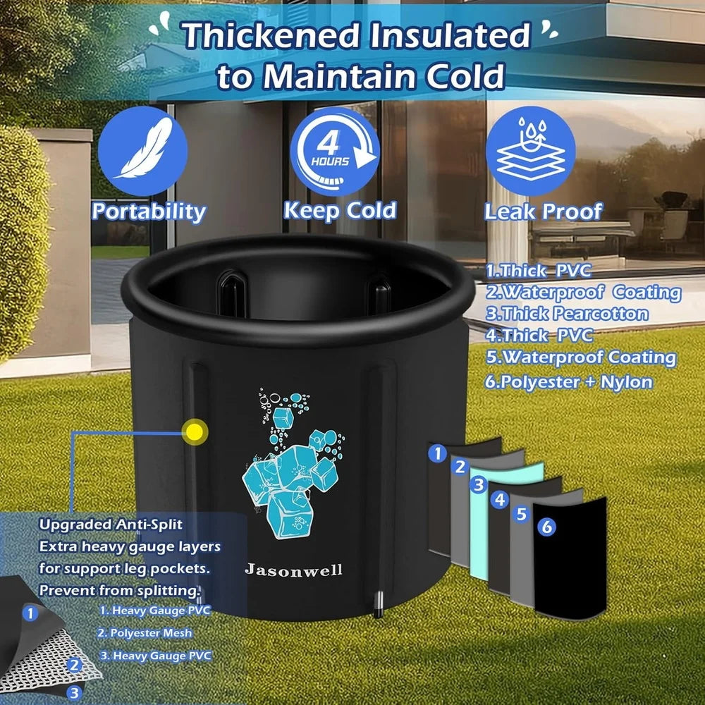 Heavy Duty Ice Bath Tub Portable Cold Plunge Recovery
