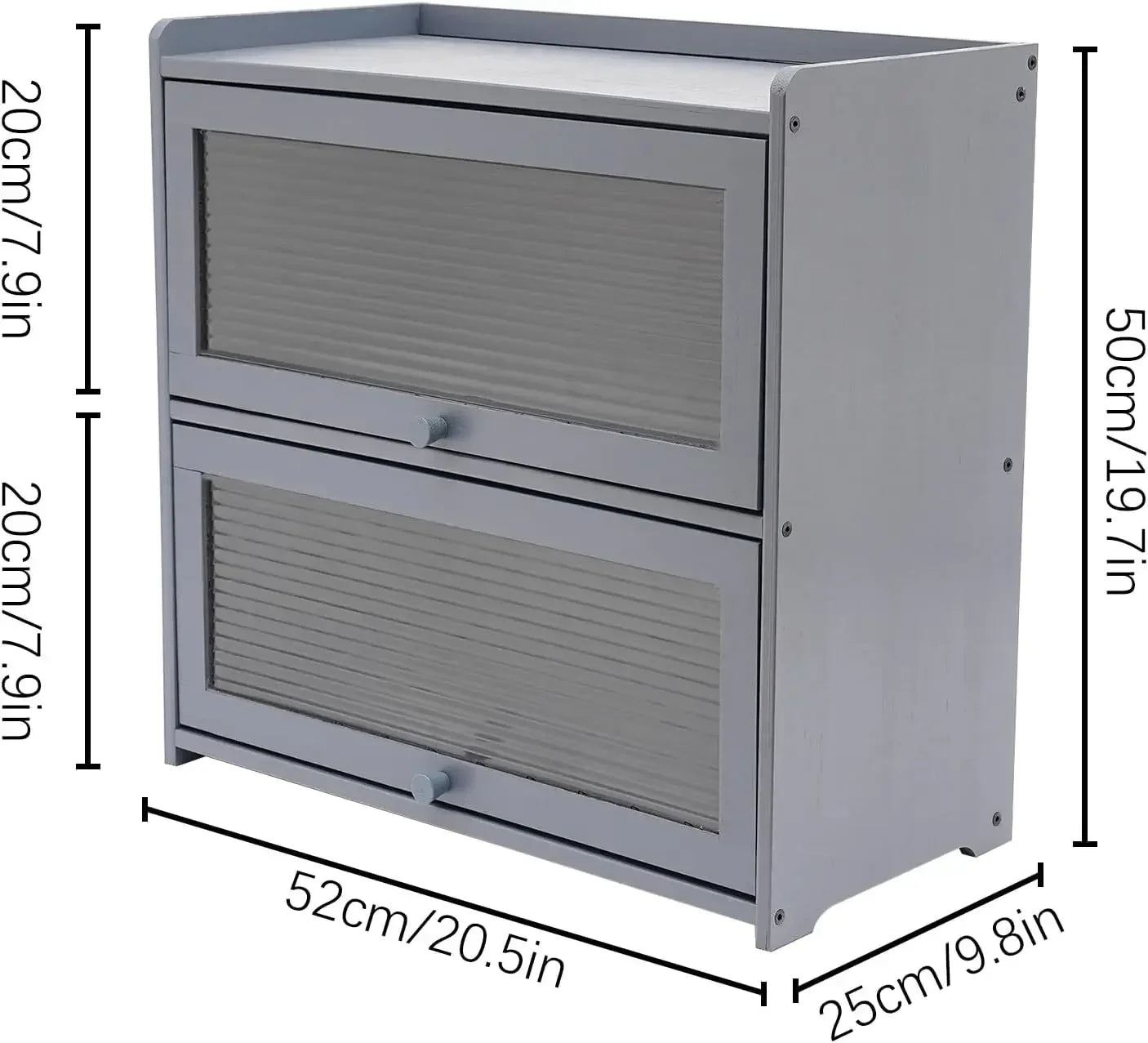 Small Bamboo Kitchen Pantry Sideboard Storage Cabinet with Acrylic Door
