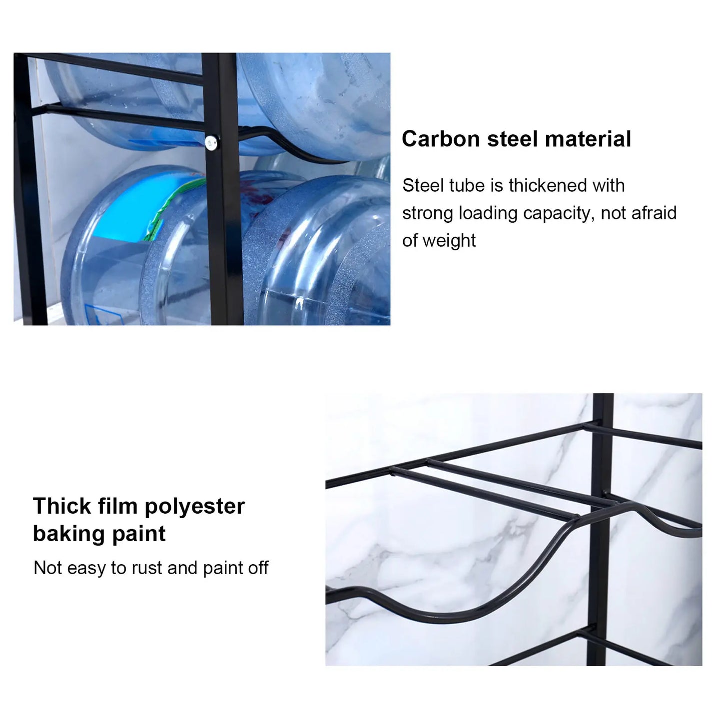 Water Cooler Jug Holder Easy Assembly Water Bottle Dispenser Stand4 Tier Rust Proof for Home