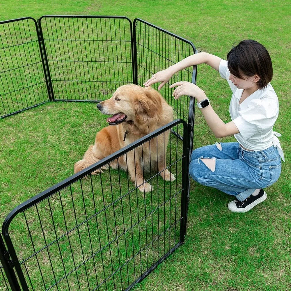 40 Inch 24 Panel Metal Dog Playpen With Door For RV