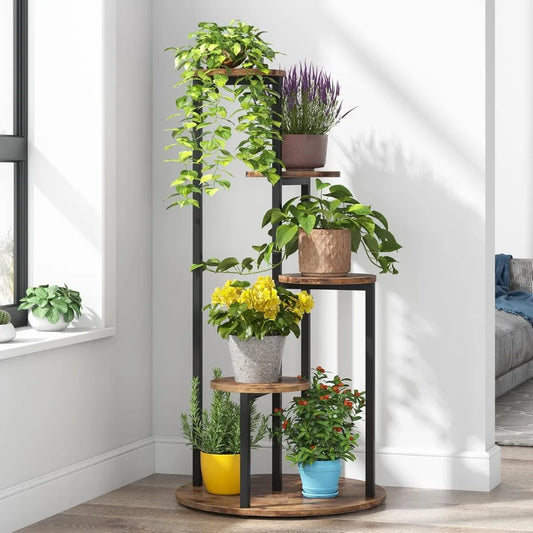 Corner Plant Stand Indoor 4-Tier Tall Shelf for Multiple Potted Plants