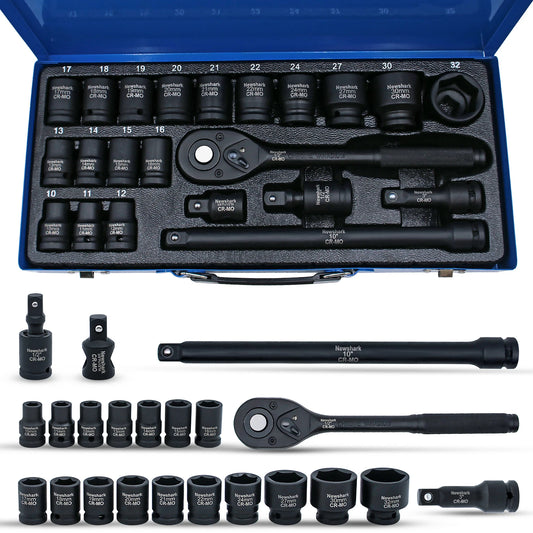 NIUXIANGDIY 22 Piece Drive Socket Wrench Set For Car Repair With Quick Release Ratchet