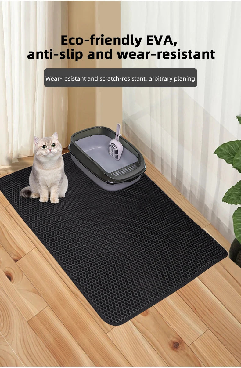Cat Litter Mat Waterproof Urine Resistant Dirty Trap Washable Easy To Clean Toilet Dog Pet Cat Scratch Mat