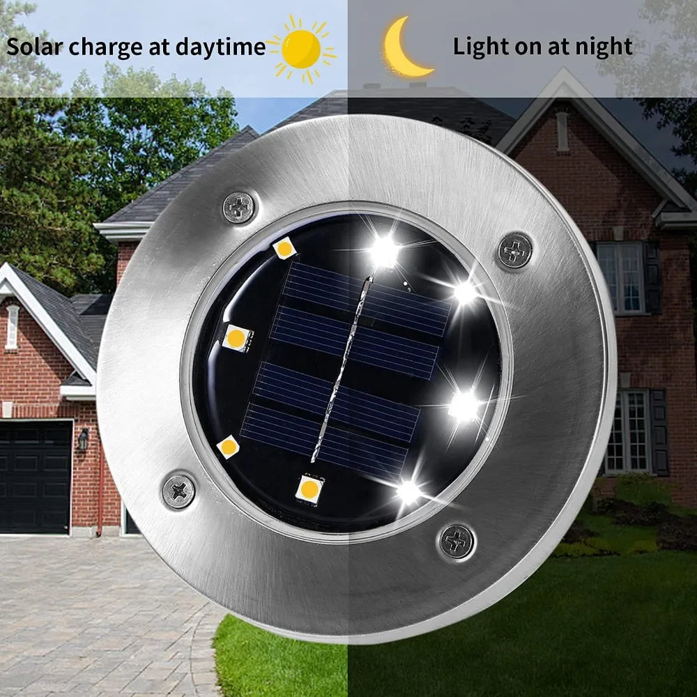 Solar Outdoor Lights 12 Pack Waterproof Garden Pathway Landscape Lighting