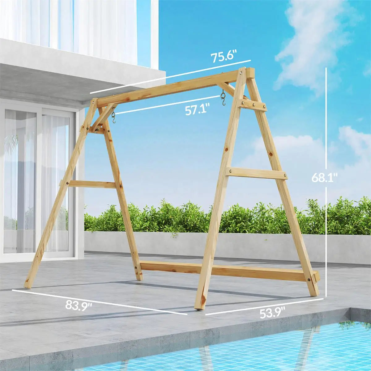 Durable Outdoor Swing Set for Garden Adjustable Patio Chair Family Fun Relaxation