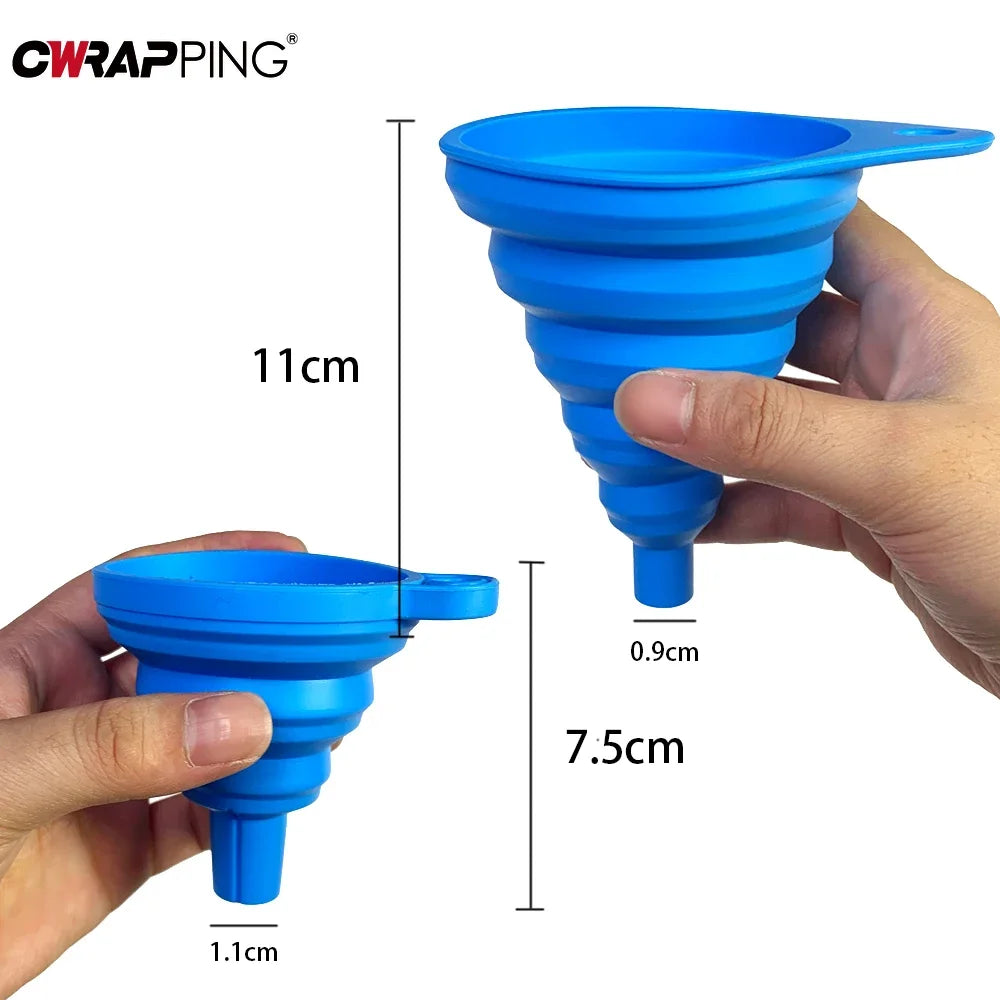 Foldable Silicone Engine Funnel For Cars And Motorcycles, Universal Fit, Portable