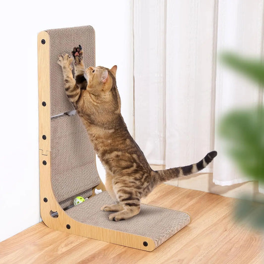 L Shape Cat Scratcher for Indoor Cats, 23.6 Inch, Protecting Furniture