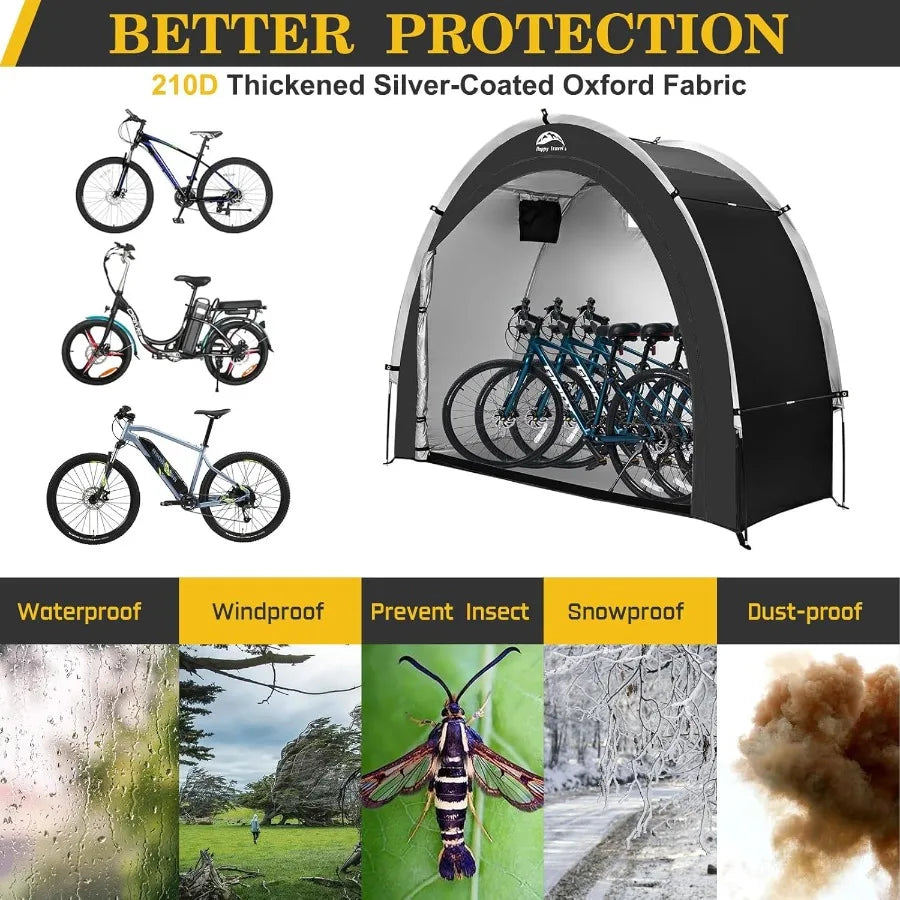 Travel Bicycle Storage Tent Portable Shed Waterproof 210D